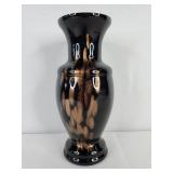 Black Amethyst Art Glass Vase