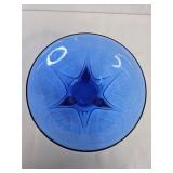 Hazel Atlas Royal Lace Cobalt Blue Bowl