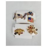 Patriotic Americana Lapel Pins (6)