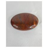 Red Jasper Palm Stone with Metallic Hematite