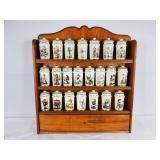 M.J. Hummel Spice Jar Set & Wooden Rack