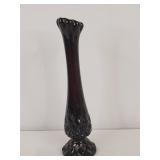 Black Amethyst Glass Mount Pleasant Swung Vase