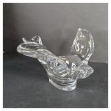 MCM Clear Crystal Art Glass Freeform Bowl