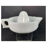 McKee Sunkist White Milk Glass Citrus Juicer