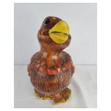 Retro Ceramic Brown Duck Cookie Jar