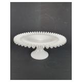 Fenton Silver Crest Milk Glass Cake Stand