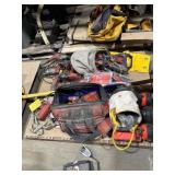Assorted tools, Milwaukee, drills, chargers,