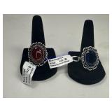 2 German silver size 9 rings
