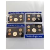 US proof sets 1968, 69, 70, 1971