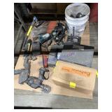 Battery cable cutters, boxes, chargers