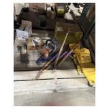 Steel chainsaw, cable cutters, Greenlee