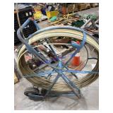 Assorted gas line tools  fiberglass line, reel