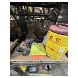 Assorted tools, safety vest impact guns,