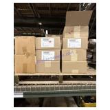 Cases of portable hand sanitizer