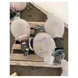 Three LED street lights New