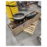 Assorted gas line, tools and items