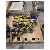 Wire cutters, wire, crimpers, assorted tools