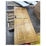 Antique four panel wooden door