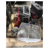 Tool boxes, miscellaneous tools, straps, lights
