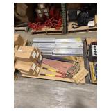 Assorted steps, assorted tools, saws, bolt cutters