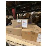 Assorted fiber optic storage trays