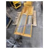 Antique glass pine bifold door