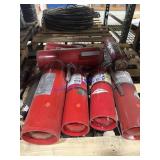 Assorted fire extinguishers
