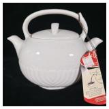 Adjusto 2 Chamber White Porcelain Teapot