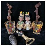 Vintage African Tribal Drink Accessories, Cork >
