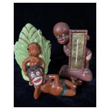 Gilner Happy Cannibal and Leaf Planter Vase, >