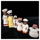 Vintage Black Americano Salt & Pepper Shakers