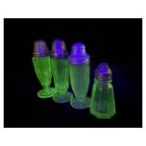 Uranium Glass Salt & Pepper Shakers