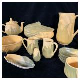 Shawnee Corn King Ceramic Pitcher, Covered >