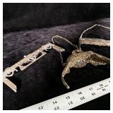 (3) antique purse claps