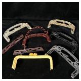 Vintage Bakelite and celluloid purse claps