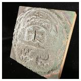 Antique copper Santa Claus printing plate