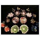 vintage clip and screw back earrings