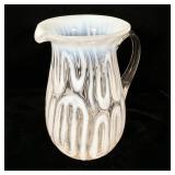 Antique Beaumont Optic Swirl Pitcher 7" T