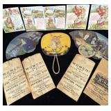 Antique Advertising pieces 666 salve fan, >