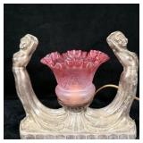 Art Deco Figural Nude Ladies Boudoir Accent Lamp >