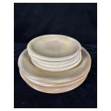 (8) Frankoma Pottery Desert Gold Plates >
