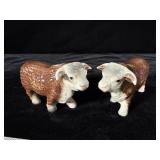 Vintage Hereford Bull Salt & Pepper Shaker Set