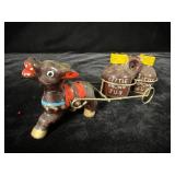 Donkey Burro Mule Little Brown Jug Cart Salt and >