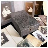 Antique Victorian Era Photo Box w/ Antique Photos