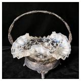 Northwood White Opalescent Opaline Brocade >
