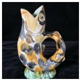 Morley Majolica Fish Pitcher 8.5"