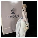 7622 Retired Lladro "Basket of Love" Porcelain >