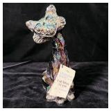 Fenton Winking Alley Cat Black Amethyst Carnival >