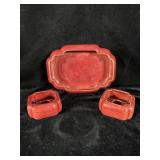 Rosemeade Console Bowl & Two Candleholders