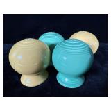 (4) yellow and green fiesta wear salt and pepper >